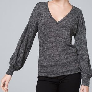 White House Black Market cozy v neck sweater XXS